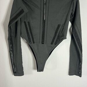 Zara Silver and Black Textured Top